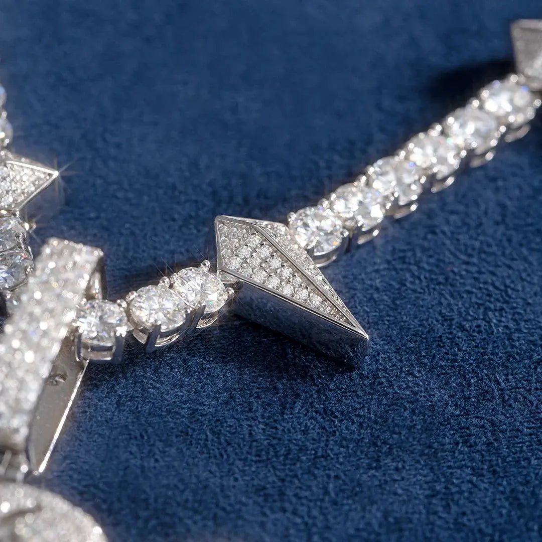 Thorn Moissanite Tennis Chain - Gold Vermeil Cartice-jewelry