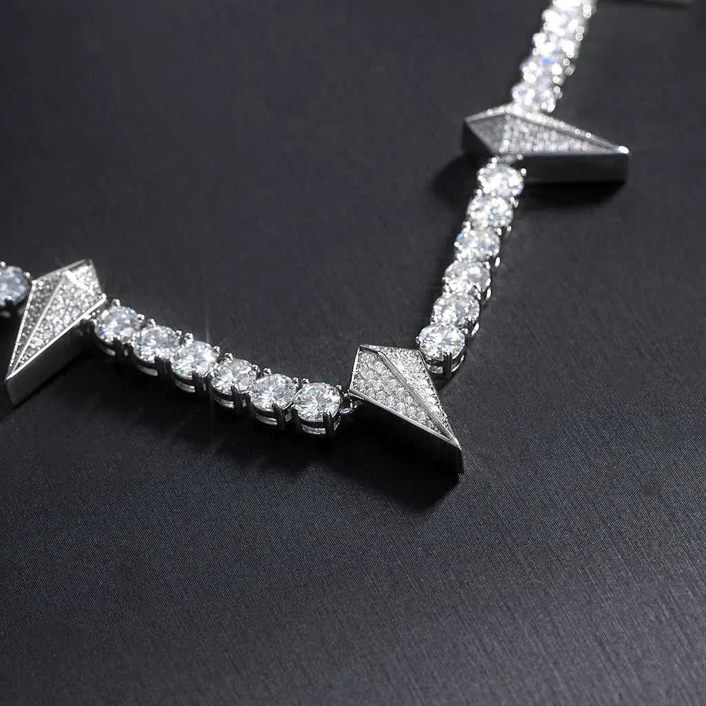 Thorn Moissanite Tennis Chain - Gold Vermeil Cartice-jewelry