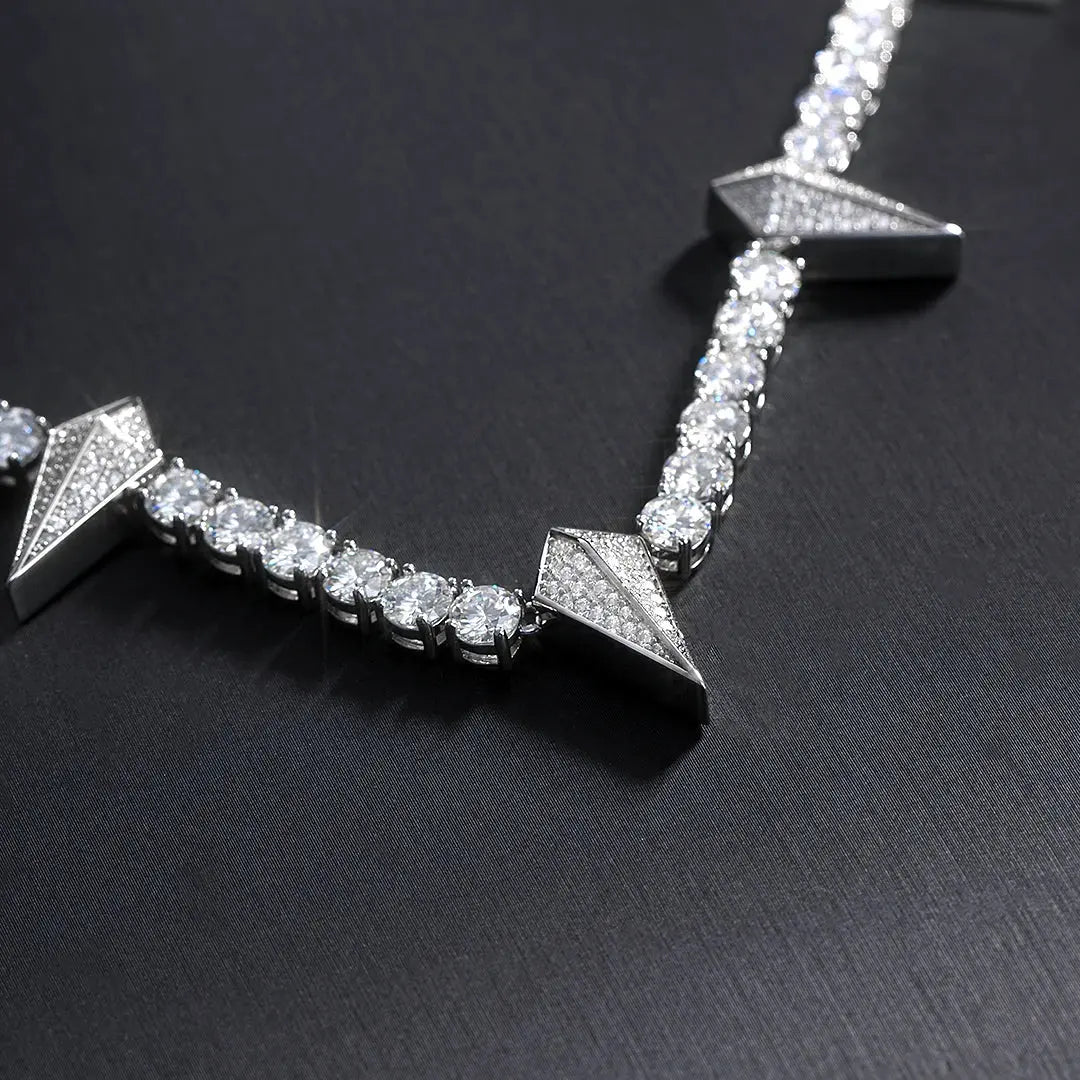 Thorn Moissanite Tennis Chain - Gold Vermeil Cartice-jewelry