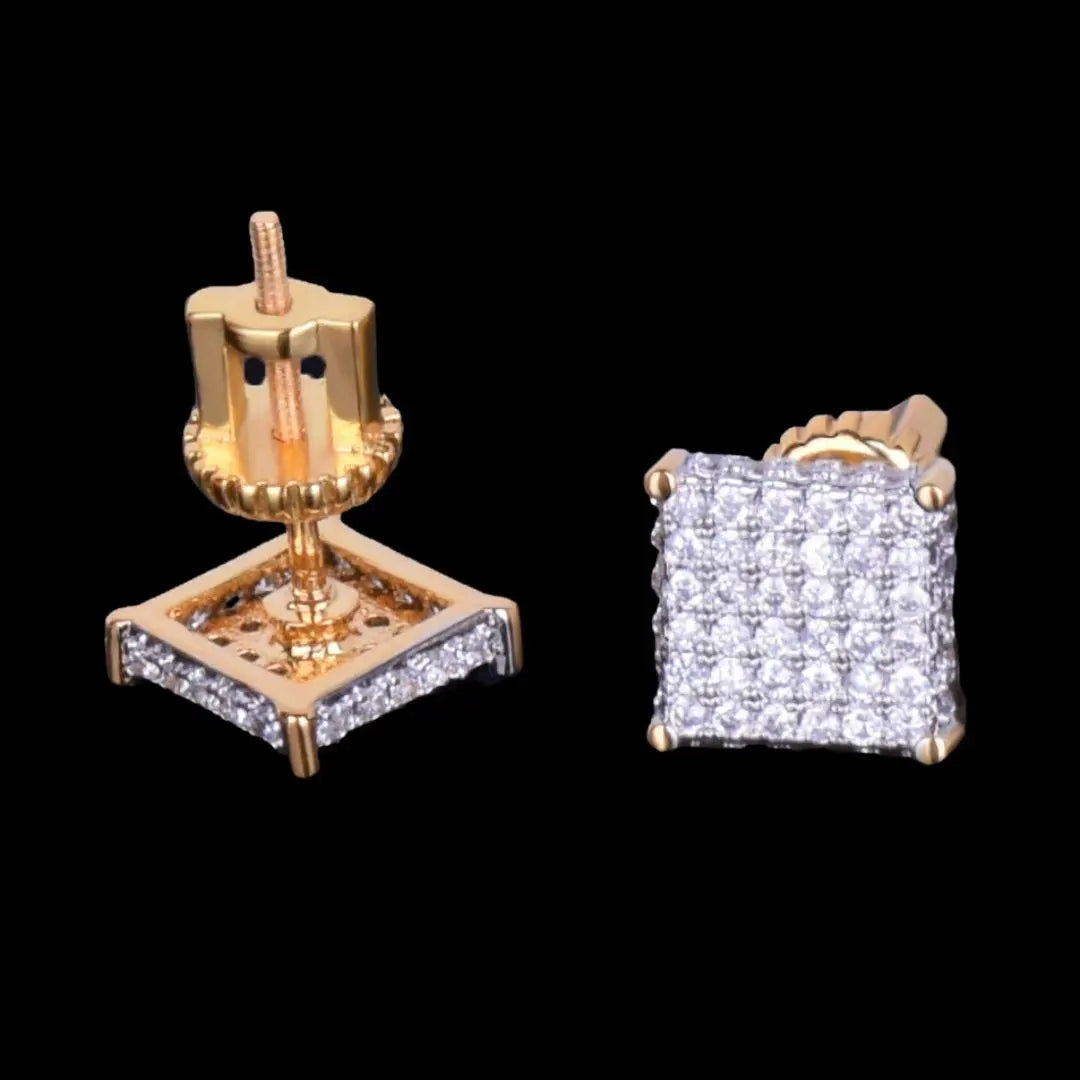 8MM Tennis Iced Out Stud Earrings - Cartice™LuxuryJewelryGoldSilverWatchBraceletNecklaceChainIced-outCubanMoissaniteTarnish-freeStainlessDurablePremiumShinePlatedStatementDiamondAffordable