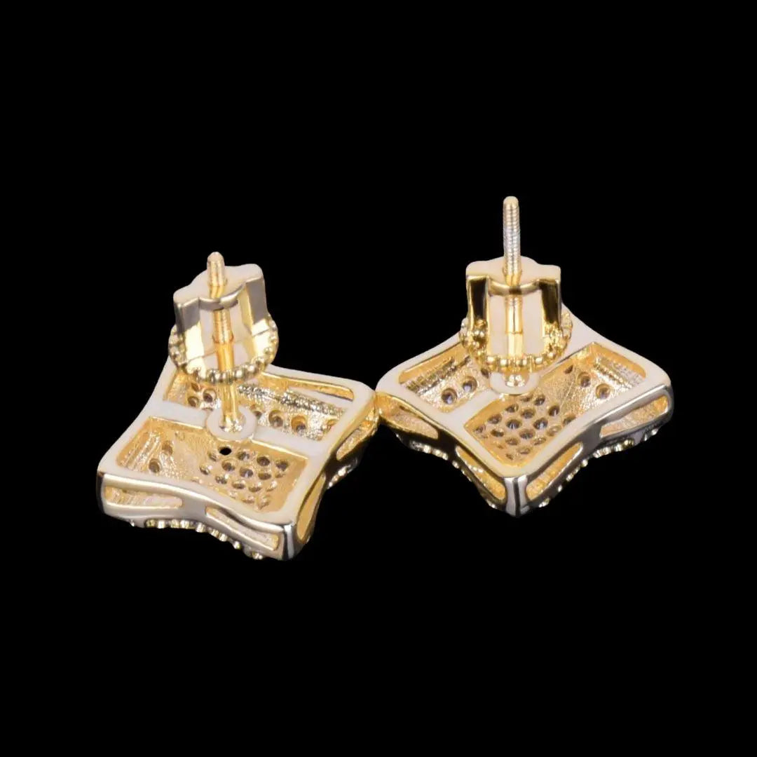 11MM Sunshine Iced Out Stud Earrings - Cartice™LuxuryJewelryGoldSilverWatchBraceletNecklaceChainIced-outCubanMoissaniteTarnish-freeStainlessDurablePremiumShinePlatedStatementDiamondAffordable