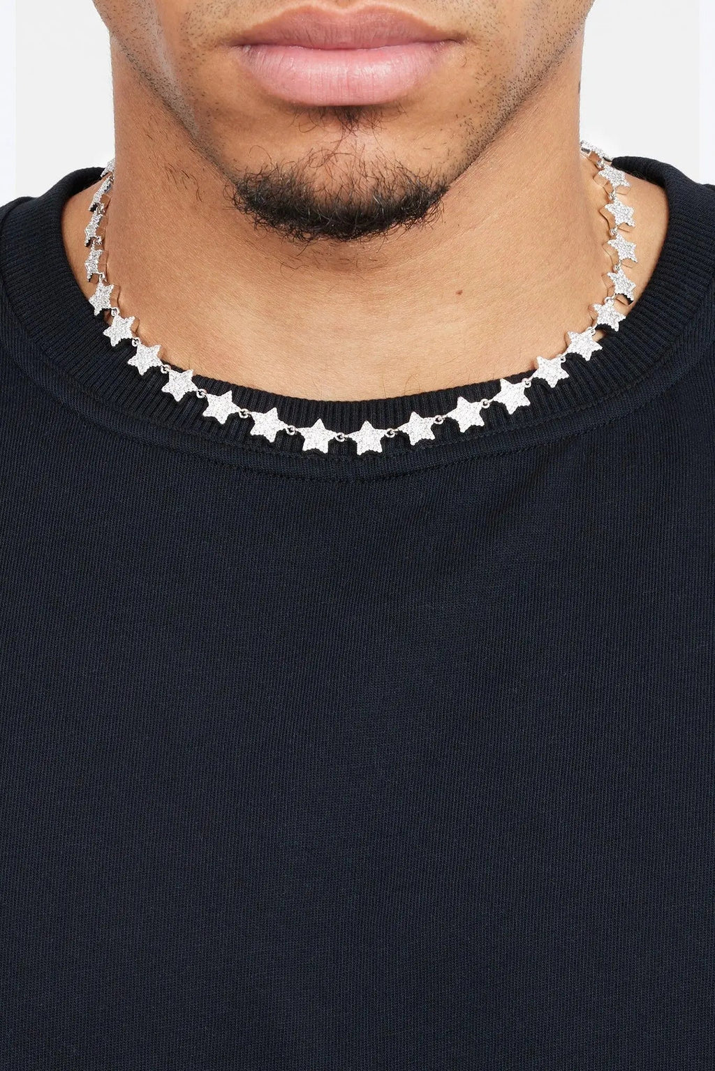 8MM ICED STAR CHAIN - WHITE GOLD - Cartice™LuxuryJewelryGoldSilverWatchBraceletNecklaceChainIced-outCubanMoissaniteTarnish-freeStainlessDurablePremiumShinePlatedStatementDiamondAffordable