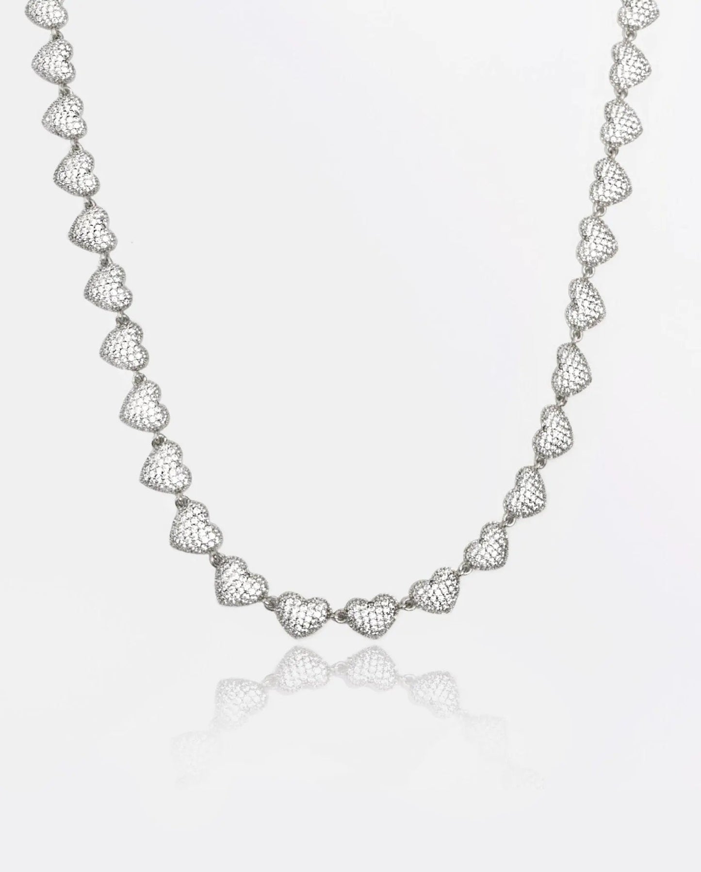 10mm Iced Heart Necklace - White Gold - Cartice™LuxuryJewelryGoldSilverWatchBraceletNecklaceChainIced-outCubanMoissaniteTarnish-freeStainlessDurablePremiumShinePlatedStatementDiamondAffordable