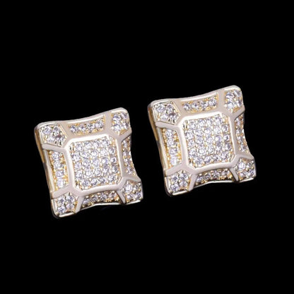 11MM Sunshine Iced Out Stud Earrings - Cartice™LuxuryJewelryGoldSilverWatchBraceletNecklaceChainIced-outCubanMoissaniteTarnish-freeStainlessDurablePremiumShinePlatedStatementDiamondAffordable