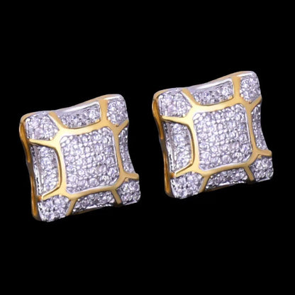 11MM Sunshine Iced Out Stud Earrings - Cartice™LuxuryJewelryGoldSilverWatchBraceletNecklaceChainIced-outCubanMoissaniteTarnish-freeStainlessDurablePremiumShinePlatedStatementDiamondAffordable