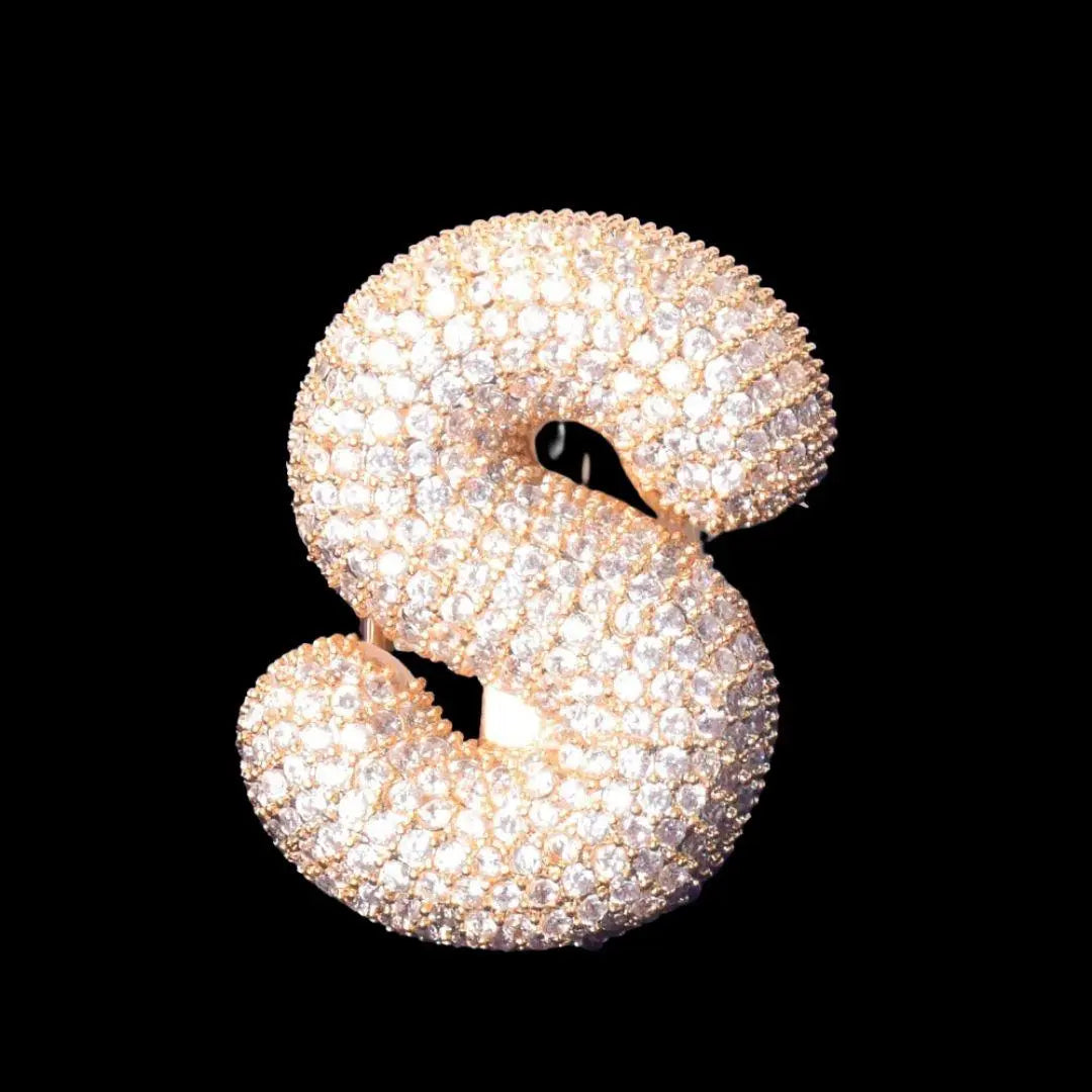 A-Z Initial Custom Letter Iced Out Ring - Cartice™LuxuryJewelryGoldSilverWatchBraceletNecklaceChainIced-outCubanMoissaniteTarnish-freeStainlessDurablePremiumShinePlatedStatementDiamondAffordable