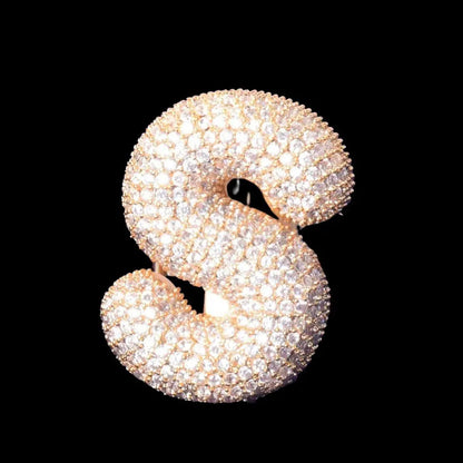 A-Z Initial Custom Letter Iced Out Ring - Cartice™LuxuryJewelryGoldSilverWatchBraceletNecklaceChainIced-outCubanMoissaniteTarnish-freeStainlessDurablePremiumShinePlatedStatementDiamondAffordable