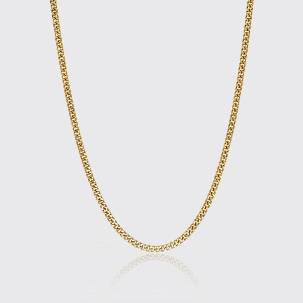 MICRO CUBAN CHAIN 3MM - Gold - Cartice™LuxuryJewelryGoldSilverWatchBraceletNecklaceChainIced-outCubanMoissaniteTarnish-freeStainlessDurablePremiumShinePlatedStatementDiamondAffordable