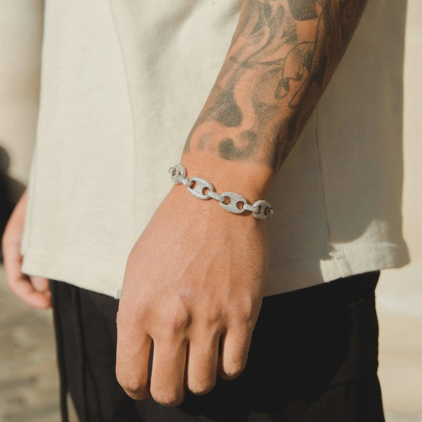 12mm Iced Mariner Link Bracelet