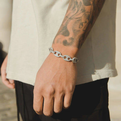 12mm Iced Mariner Link Bracelet