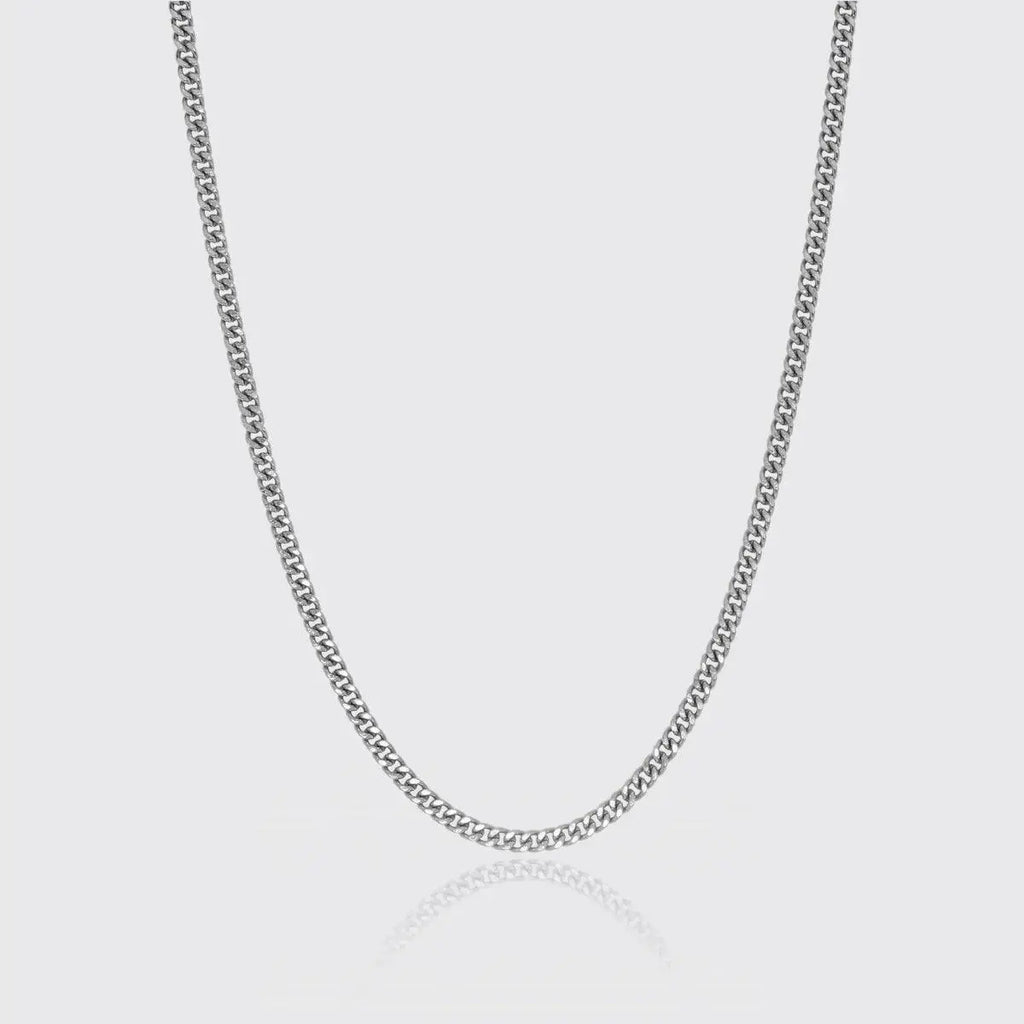 3mm Miami Cuban Link Chain - White Gold - Cartice™LuxuryJewelryGoldSilverWatchBraceletNecklaceChainIced-outCubanMoissaniteTarnish-freeStainlessDurablePremiumShinePlatedStatementDiamondAffordable
