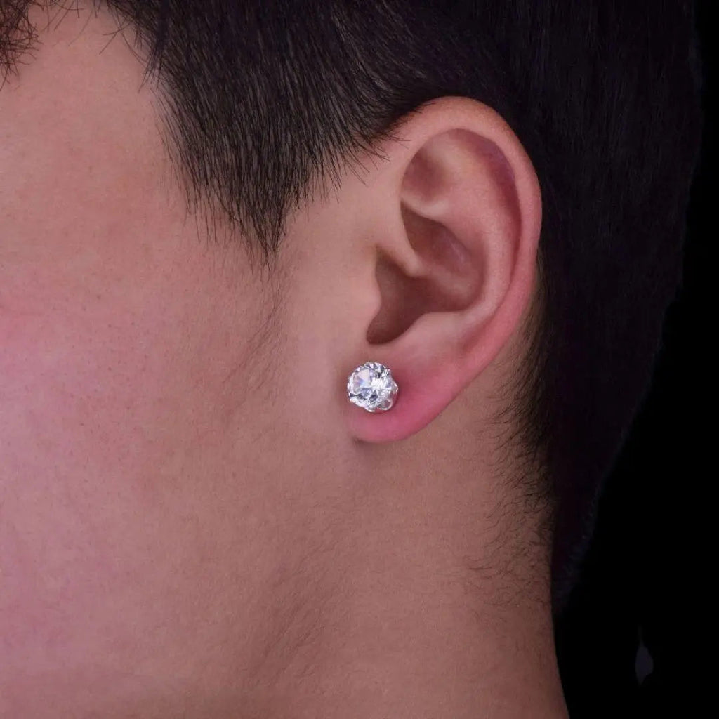 VVS Round Iced Out Stud Earrings - Cartice™LuxuryJewelryGoldSilverWatchBraceletNecklaceChainIced-outCubanMoissaniteTarnish-freeStainlessDurablePremiumShinePlatedStatementDiamondAffordable