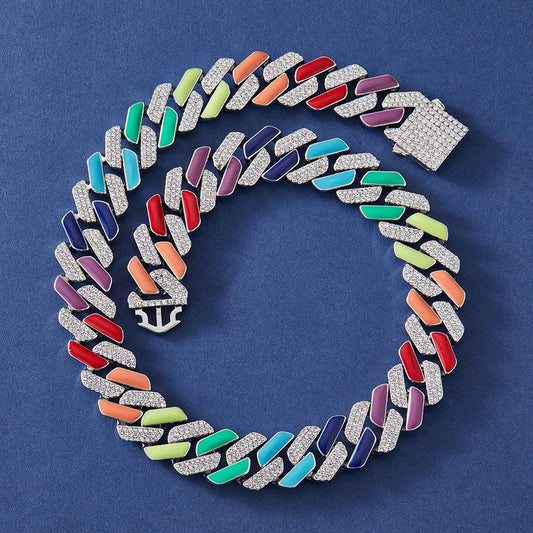 14MM GUMMY ICED OUT CUBAN CHAIN - Cartice™LuxuryJewelryGoldSilverWatchBraceletNecklaceChainIced-outCubanMoissaniteTarnish-freeStainlessDurablePremiumShinePlatedStatementDiamondAffordable