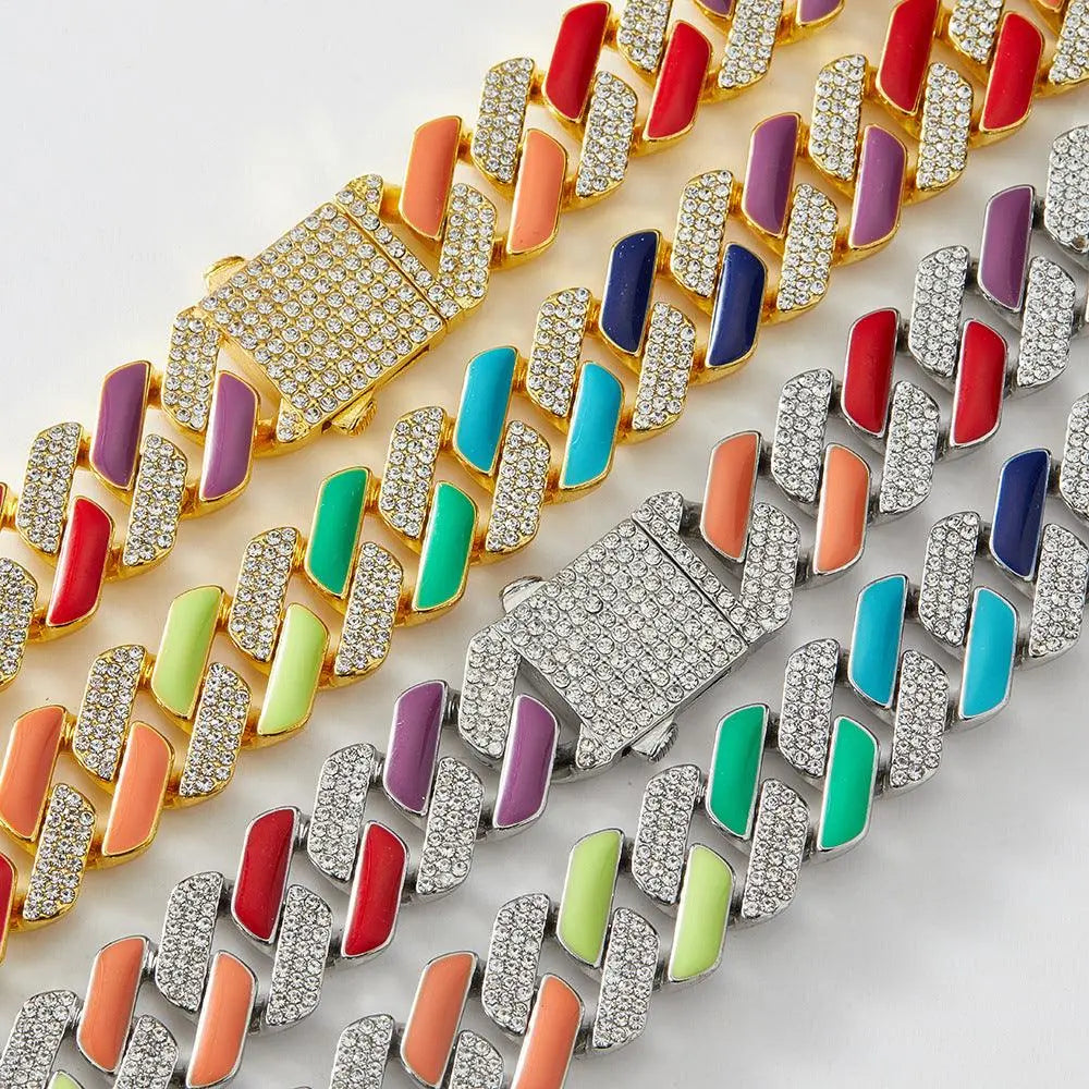 14MM GUMMY ICED OUT CUBAN CHAIN - Cartice™LuxuryJewelryGoldSilverWatchBraceletNecklaceChainIced-outCubanMoissaniteTarnish-freeStainlessDurablePremiumShinePlatedStatementDiamondAffordable