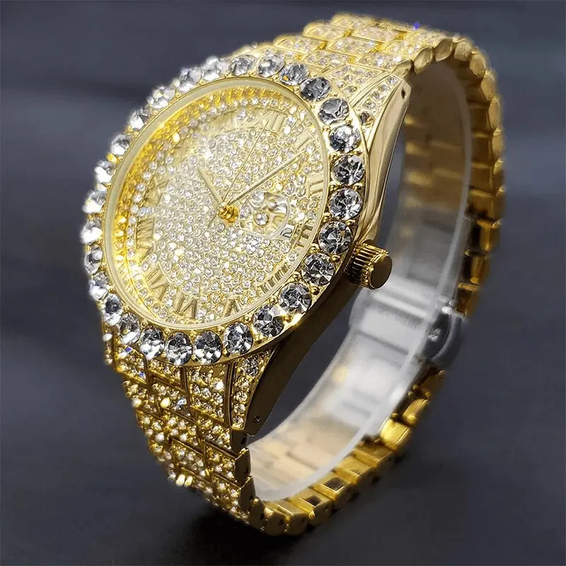 Khione Iced Out Watch - Cartice™LuxuryJewelryGoldSilverWatchBraceletNecklaceChainIced-outCubanMoissaniteTarnish-freeStainlessDurablePremiumShinePlatedStatementDiamondAffordable