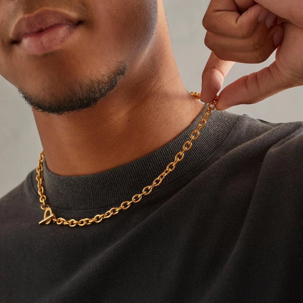 7mm Toggle Chain - Gold - Cartice™LuxuryJewelryGoldSilverWatchBraceletNecklaceChainIced-outCubanMoissaniteTarnish-freeStainlessDurablePremiumShinePlatedStatementDiamondAffordable