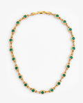 9mm Green Centre Stone Link Chain - Gold - Cartice™LuxuryJewelryGoldSilverWatchBraceletNecklaceChainIced-outCubanMoissaniteTarnish-freeStainlessDurablePremiumShinePlatedStatementDiamondAffordable