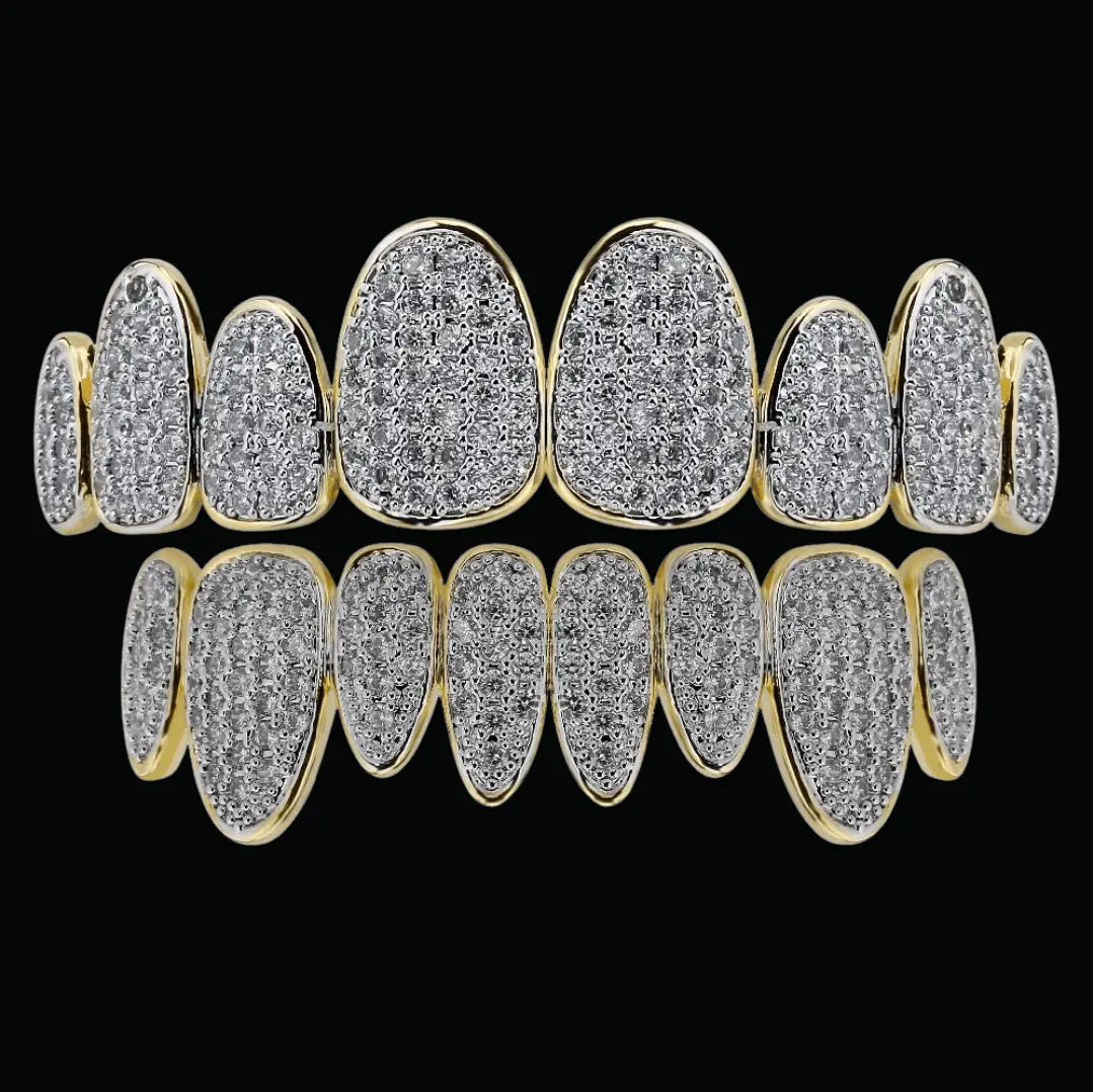 Punk Teeth Caps Iced Out Grillz - Cartice™LuxuryJewelryGoldSilverWatchBraceletNecklaceChainIced-outCubanMoissaniteTarnish-freeStainlessDurablePremiumShinePlatedStatementDiamondAffordable