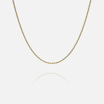 2.5MM Rope Chain - Gold - Cartice™LuxuryJewelryGoldSilverWatchBraceletNecklaceChainIced-outCubanMoissaniteTarnish-freeStainlessDurablePremiumShinePlatedStatementDiamondAffordable
