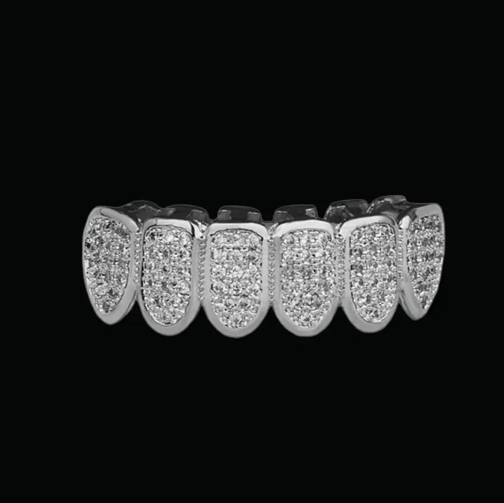 Micro Pave Fuchsia Iced Out Grillz - Cartice™LuxuryJewelryGoldSilverWatchBraceletNecklaceChainIced-outCubanMoissaniteTarnish-freeStainlessDurablePremiumShinePlatedStatementDiamondAffordable