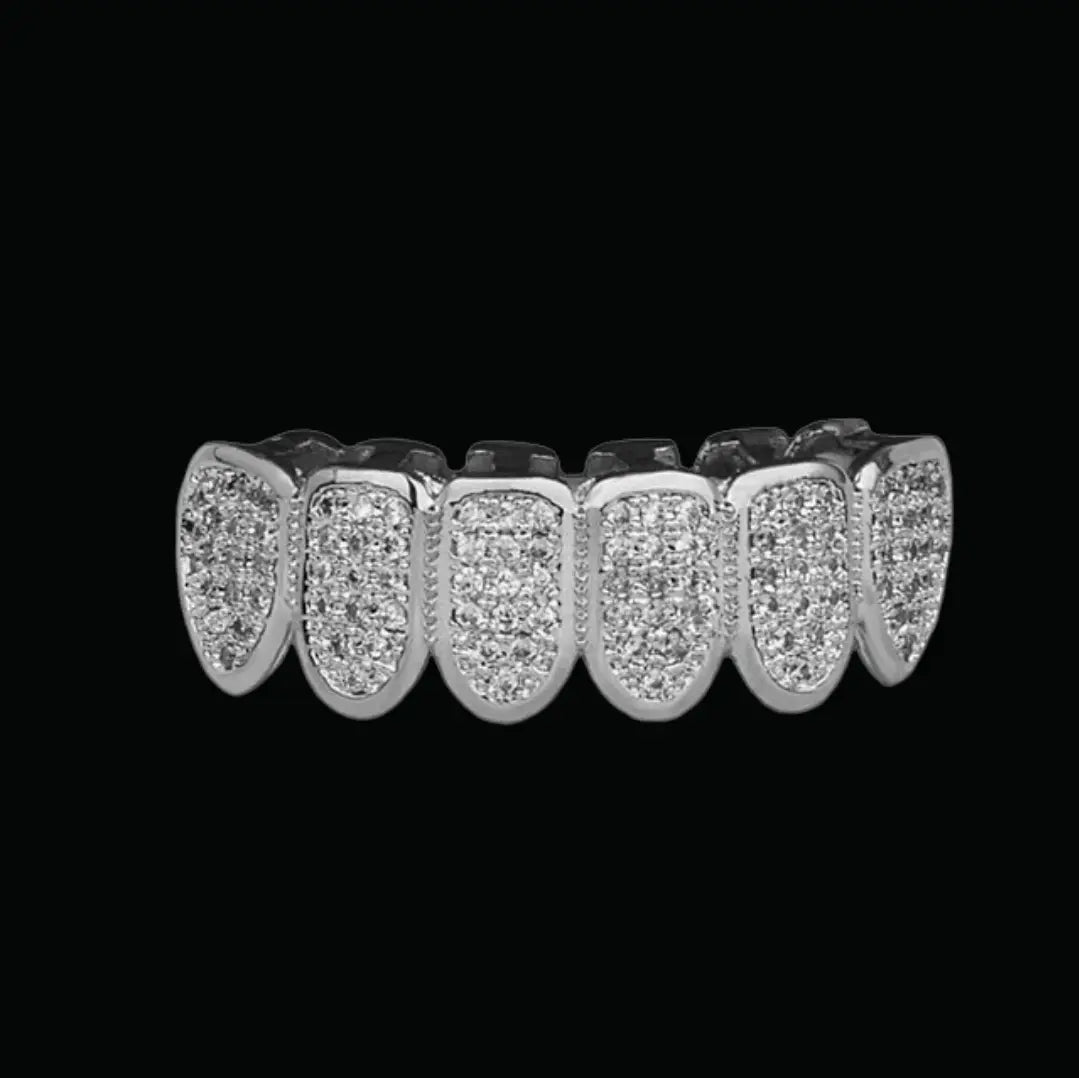Micro Pave Fuchsia Iced Out Grillz - Cartice™LuxuryJewelryGoldSilverWatchBraceletNecklaceChainIced-outCubanMoissaniteTarnish-freeStainlessDurablePremiumShinePlatedStatementDiamondAffordable