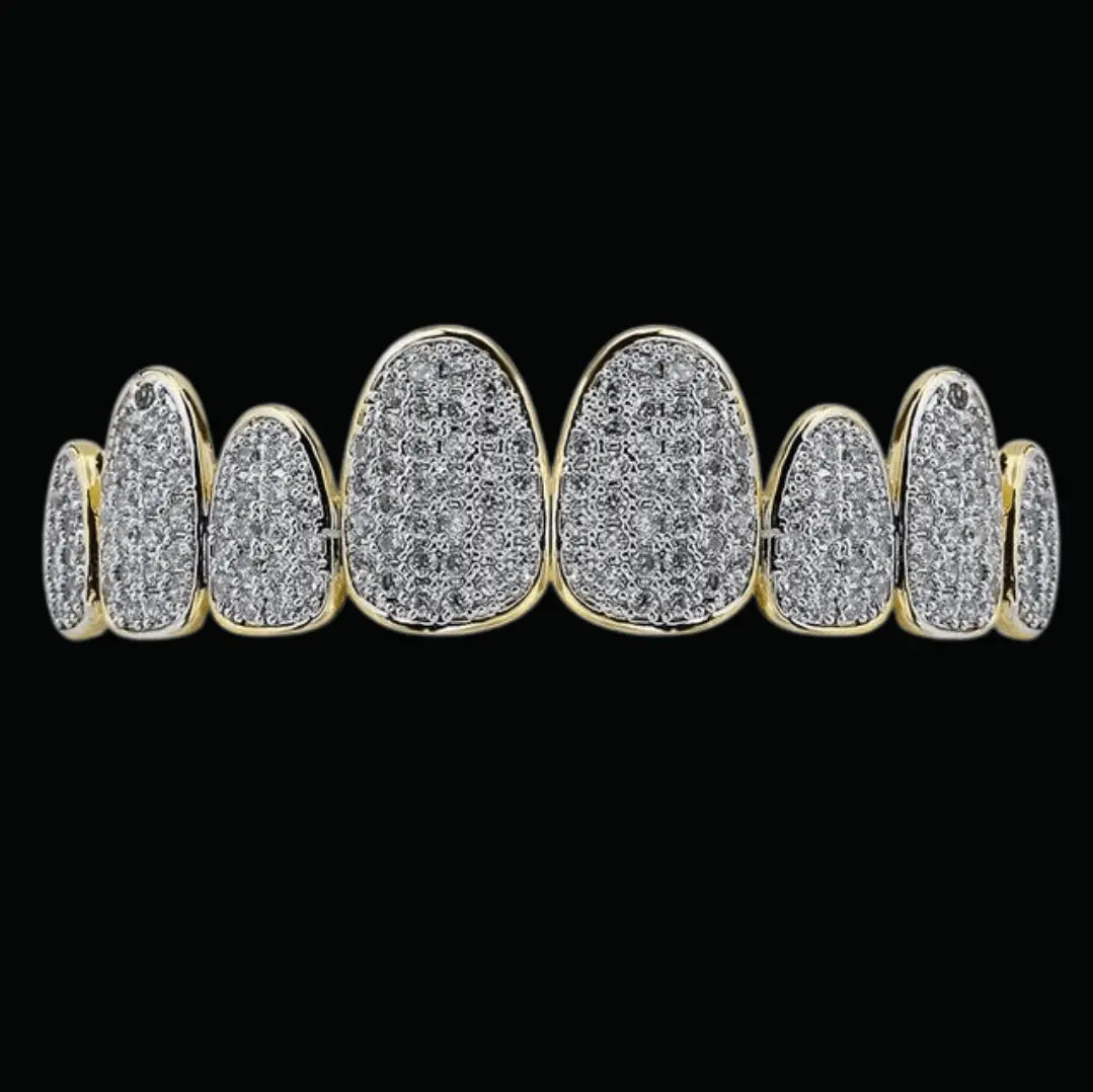 Punk Teeth Caps Iced Out Grillz - Cartice™LuxuryJewelryGoldSilverWatchBraceletNecklaceChainIced-outCubanMoissaniteTarnish-freeStainlessDurablePremiumShinePlatedStatementDiamondAffordable