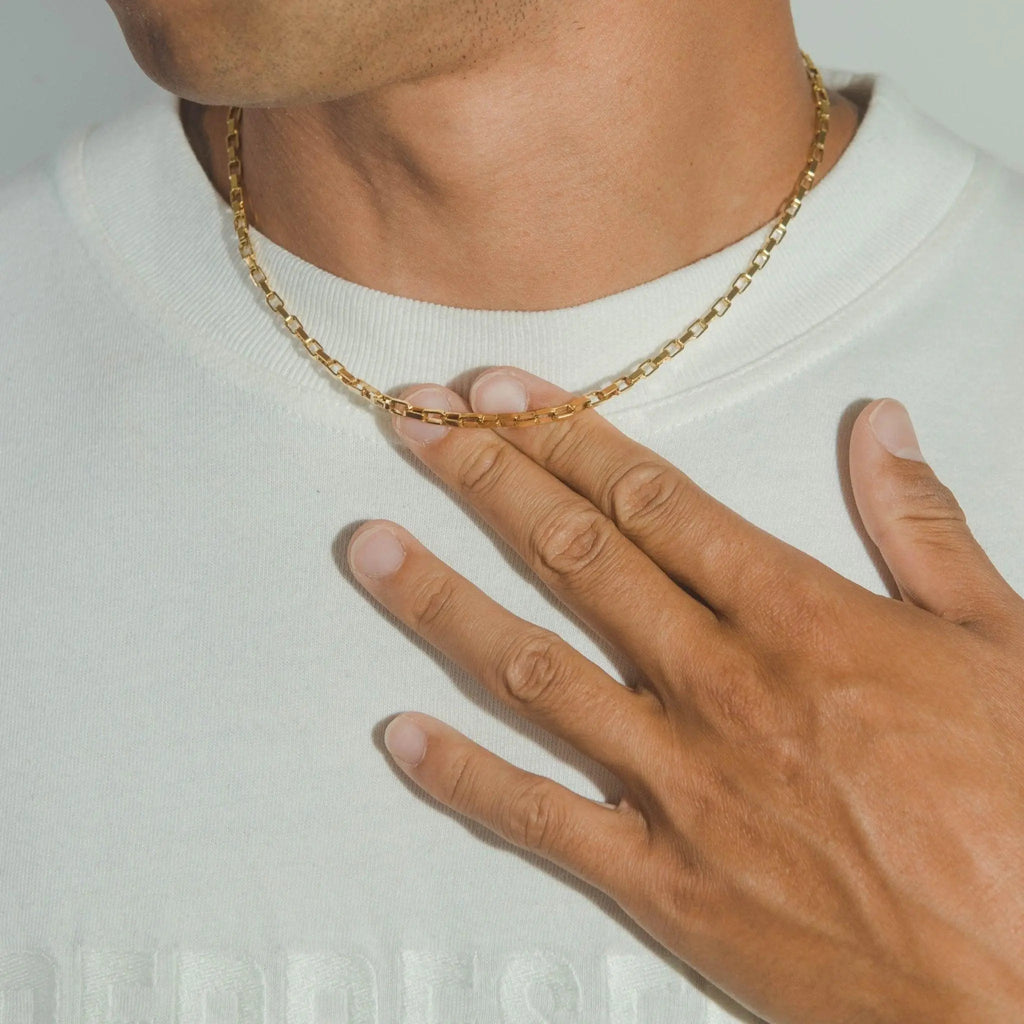 3mm Edge Chain - Gold - Cartice™LuxuryJewelryGoldSilverWatchBraceletNecklaceChainIced-outCubanMoissaniteTarnish-freeStainlessDurablePremiumShinePlatedStatementDiamondAffordable
