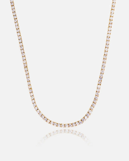 3mm Tennis Chain - Gold - Cartice™LuxuryJewelryGoldSilverWatchBraceletNecklaceChainIced-outCubanMoissaniteTarnish-freeStainlessDurablePremiumShinePlatedStatementDiamondAffordable
