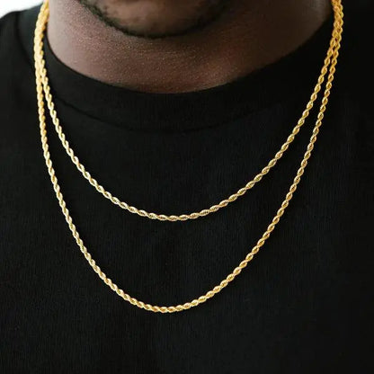 3MM ROPE CHAIN - Cartice™LuxuryJewelryGoldSilverWatchBraceletNecklaceChainIced-outCubanMoissaniteTarnish-freeStainlessDurablePremiumShinePlatedStatementDiamondAffordable