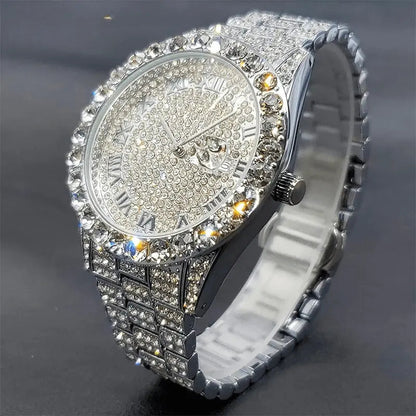 Khione Iced Out Watch - Cartice™LuxuryJewelryGoldSilverWatchBraceletNecklaceChainIced-outCubanMoissaniteTarnish-freeStainlessDurablePremiumShinePlatedStatementDiamondAffordable