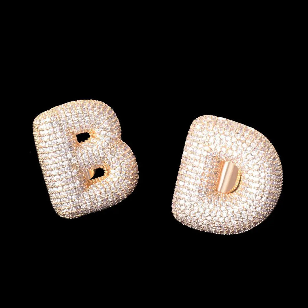 A-Z Initial Custom Letter Iced Out Ring - Cartice™LuxuryJewelryGoldSilverWatchBraceletNecklaceChainIced-outCubanMoissaniteTarnish-freeStainlessDurablePremiumShinePlatedStatementDiamondAffordable