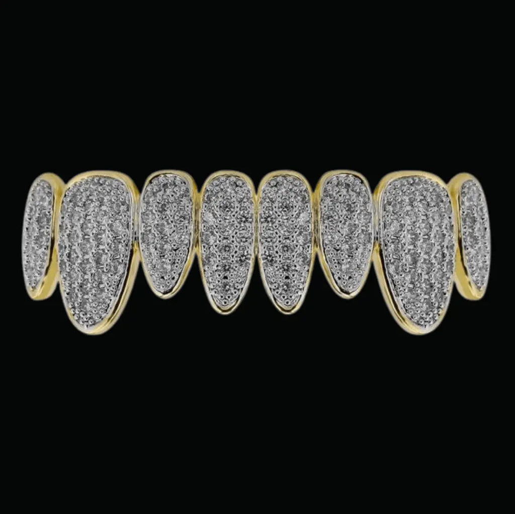 Punk Teeth Caps Iced Out Grillz - Cartice™LuxuryJewelryGoldSilverWatchBraceletNecklaceChainIced-outCubanMoissaniteTarnish-freeStainlessDurablePremiumShinePlatedStatementDiamondAffordable