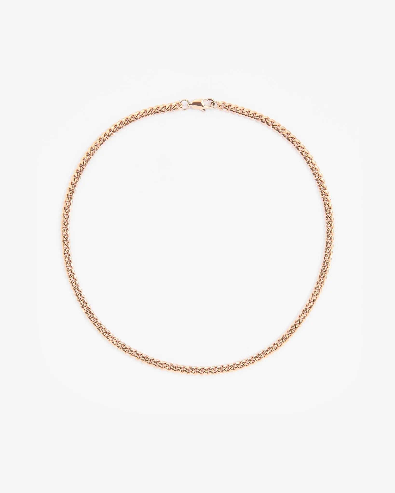 3mm Miami Cuban Chain - Rose Gold - Cartice™LuxuryJewelryGoldSilverWatchBraceletNecklaceChainIced-outCubanMoissaniteTarnish-freeStainlessDurablePremiumShinePlatedStatementDiamondAffordable