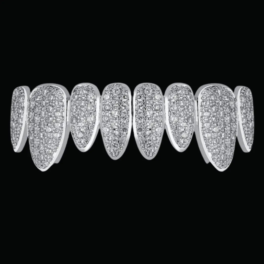 Punk Teeth Caps Iced Out Grillz - Cartice™LuxuryJewelryGoldSilverWatchBraceletNecklaceChainIced-outCubanMoissaniteTarnish-freeStainlessDurablePremiumShinePlatedStatementDiamondAffordable