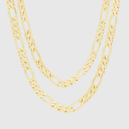 8mm Figaro Chain Choker Set - gold - Cartice™LuxuryJewelryGoldSilverWatchBraceletNecklaceChainIced-outCubanMoissaniteTarnish-freeStainlessDurablePremiumShinePlatedStatementDiamondAffordable