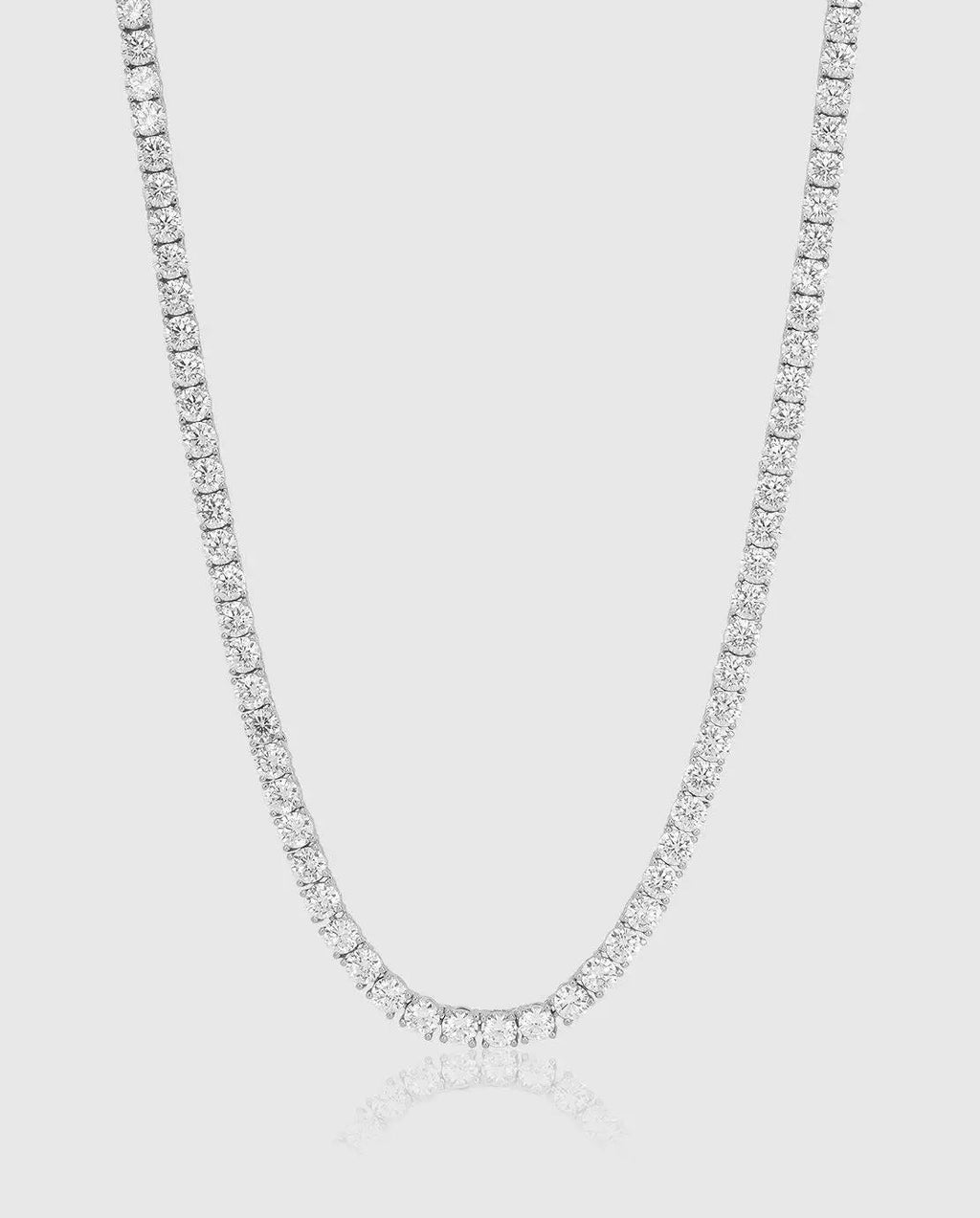 5mm Tennis Chain - White Gold - Cartice™LuxuryJewelryGoldSilverWatchBraceletNecklaceChainIced-outCubanMoissaniteTarnish-freeStainlessDurablePremiumShinePlatedStatementDiamondAffordable