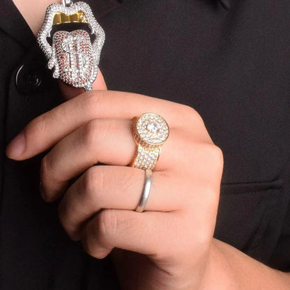 Tennis Cut Round Iced Out Ring - Cartice™LuxuryJewelryGoldSilverWatchBraceletNecklaceChainIced-outCubanMoissaniteTarnish-freeStainlessDurablePremiumShinePlatedStatementDiamondAffordable