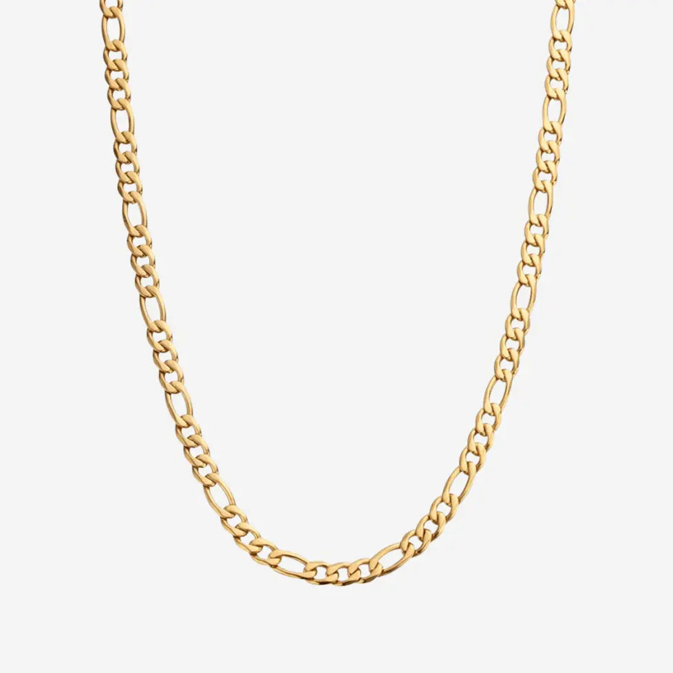 FIGARO CHAIN 5MM - Gold - Cartice™LuxuryJewelryGoldSilverWatchBraceletNecklaceChainIced-outCubanMoissaniteTarnish-freeStainlessDurablePremiumShinePlatedStatementDiamondAffordable