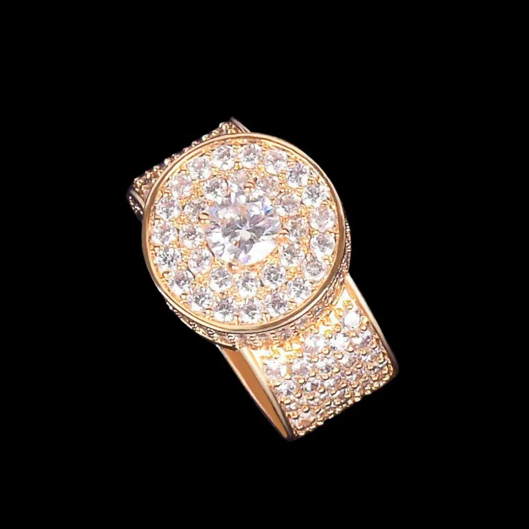 Tennis Cut Round Iced Out Ring - Cartice™LuxuryJewelryGoldSilverWatchBraceletNecklaceChainIced-outCubanMoissaniteTarnish-freeStainlessDurablePremiumShinePlatedStatementDiamondAffordable