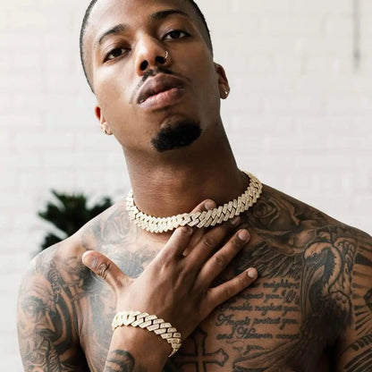 19mm Prong Baguette Cuban Chain