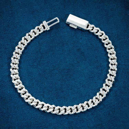 6MM Moissanite Miami Cuban Link Bracelet - White Gold - Cartice™LuxuryJewelryGoldSilverWatchBraceletNecklaceChainIced-outCubanMoissaniteTarnish-freeStainlessDurablePremiumShinePlatedStatementDiamondAffordable