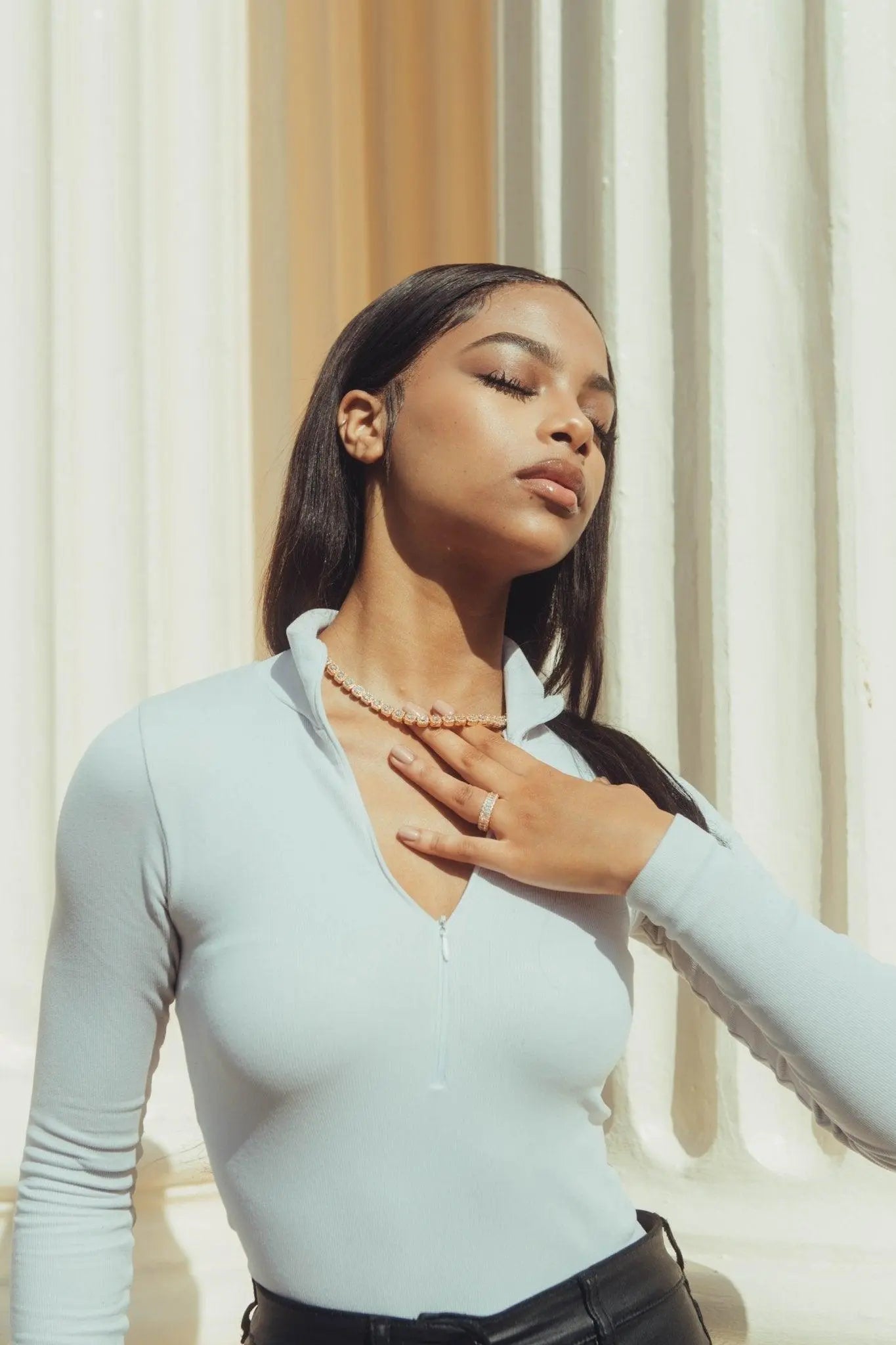 7mm Clustered Tennis Chain - Gold - Cartice™LuxuryJewelryGoldSilverWatchBraceletNecklaceChainIced-outCubanMoissaniteTarnish-freeStainlessDurablePremiumShinePlatedStatementDiamondAffordable