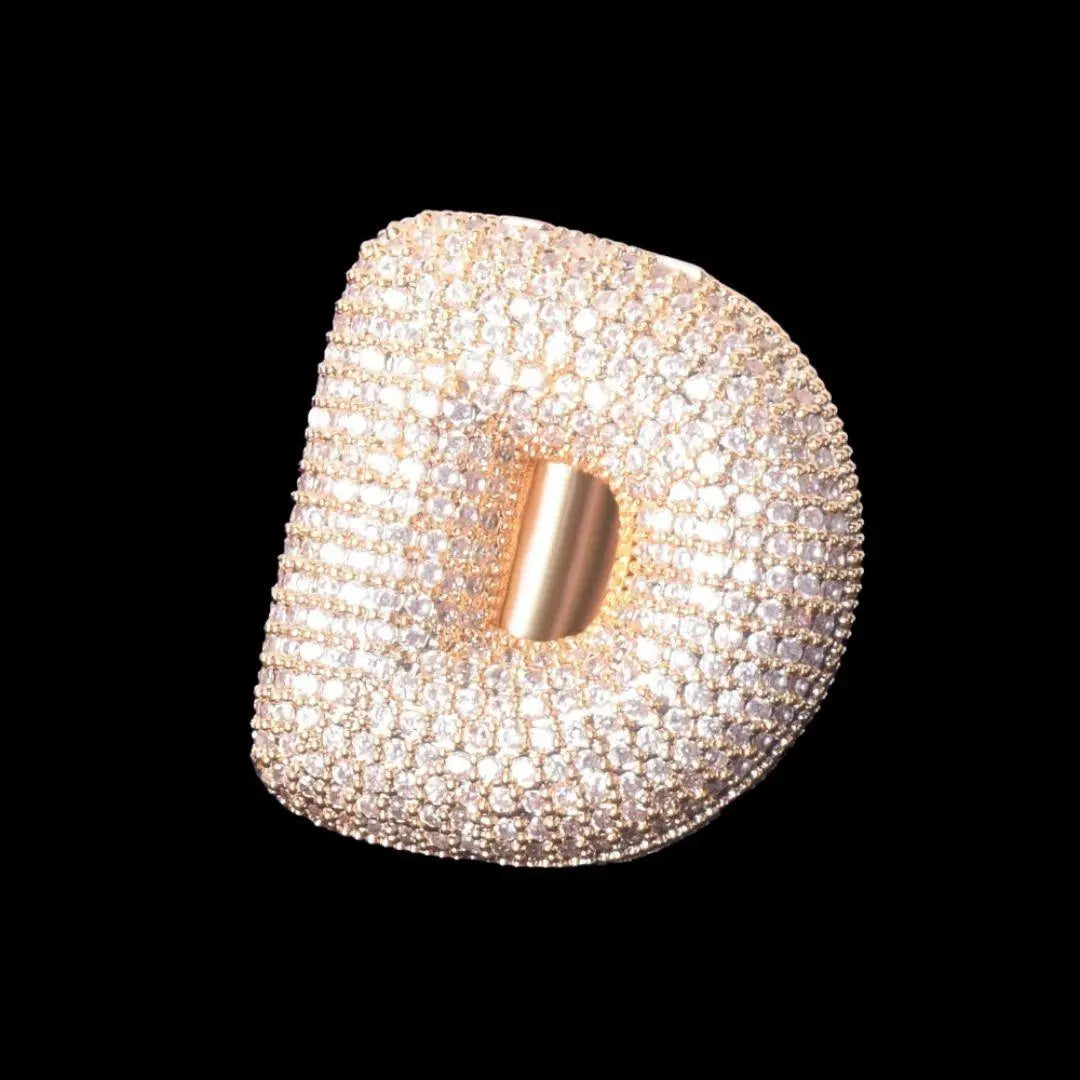 A-Z Initial Custom Letter Iced Out Ring - Cartice™LuxuryJewelryGoldSilverWatchBraceletNecklaceChainIced-outCubanMoissaniteTarnish-freeStainlessDurablePremiumShinePlatedStatementDiamondAffordable