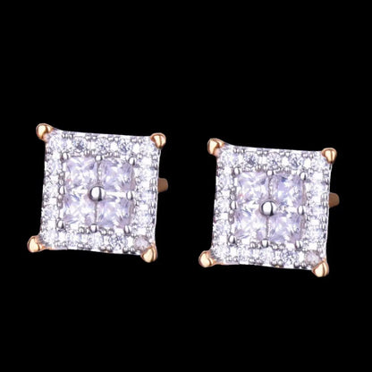 12MM Square Back Iced Out Stud Earrings - Cartice™LuxuryJewelryGoldSilverWatchBraceletNecklaceChainIced-outCubanMoissaniteTarnish-freeStainlessDurablePremiumShinePlatedStatementDiamondAffordable