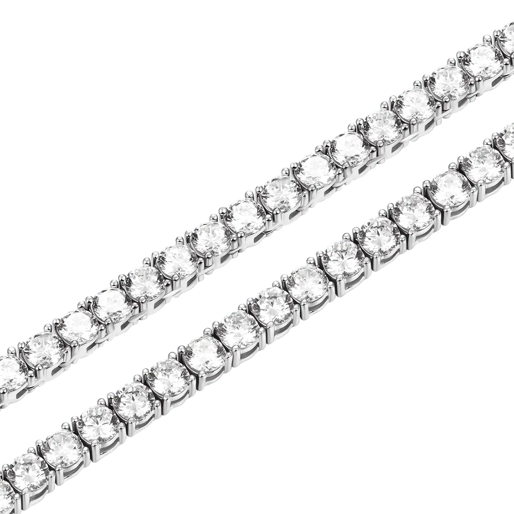 Dragon Eater Tennis Chain - White Gold - Cartice™LuxuryJewelryGoldSilverWatchBraceletNecklaceChainIced-outCubanMoissaniteTarnish-freeStainlessDurablePremiumShinePlatedStatementDiamondAffordable