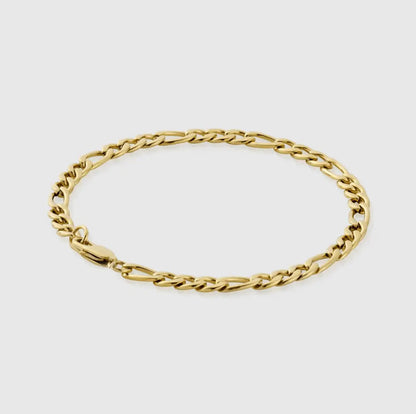 FIGARO BRACELET 5MM - Gold - Cartice™LuxuryJewelryGoldSilverWatchBraceletNecklaceChainIced-outCubanMoissaniteTarnish-freeStainlessDurablePremiumShinePlatedStatementDiamondAffordable
