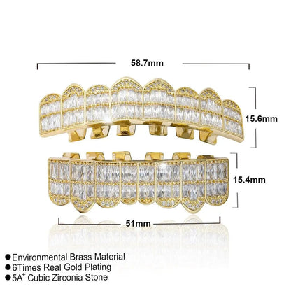 Punk Teeth Iced Out Grillz - Cartice™LuxuryJewelryGoldSilverWatchBraceletNecklaceChainIced-outCubanMoissaniteTarnish-freeStainlessDurablePremiumShinePlatedStatementDiamondAffordable