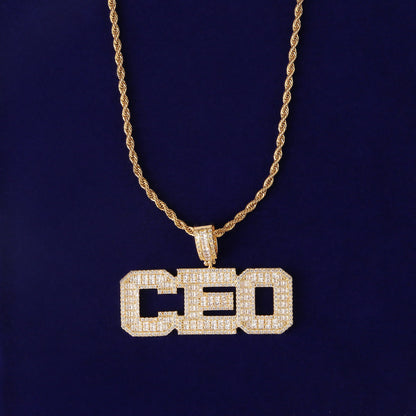 Baguette VVS Custom Letter Pendant - Gold