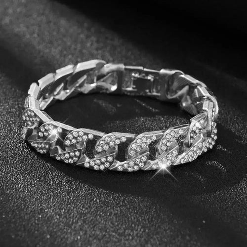 14MM Iced Out Cuban Link Bracelet - Cartice™LuxuryJewelryGoldSilverWatchBraceletNecklaceChainIced-outCubanMoissaniteTarnish-freeStainlessDurablePremiumShinePlatedStatementDiamondAffordable
