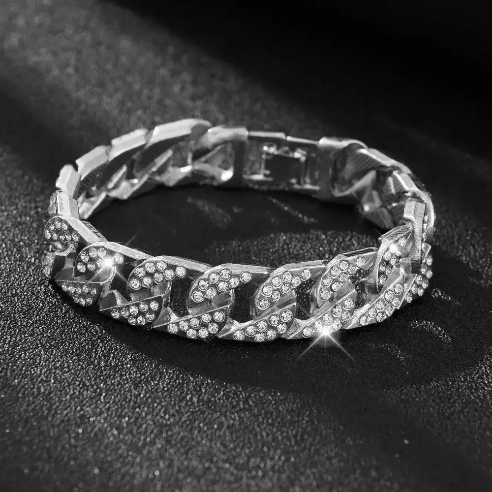 14MM Iced Out Cuban Link Bracelet - Cartice™LuxuryJewelryGoldSilverWatchBraceletNecklaceChainIced-outCubanMoissaniteTarnish-freeStainlessDurablePremiumShinePlatedStatementDiamondAffordable
